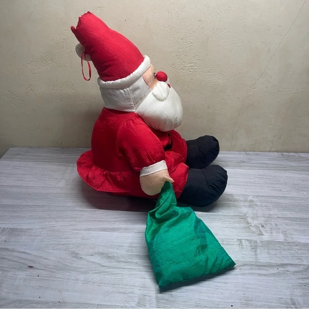 International Silver Co. Paracutes Vintage Nylon Parachute Stuffed Santa Claus
